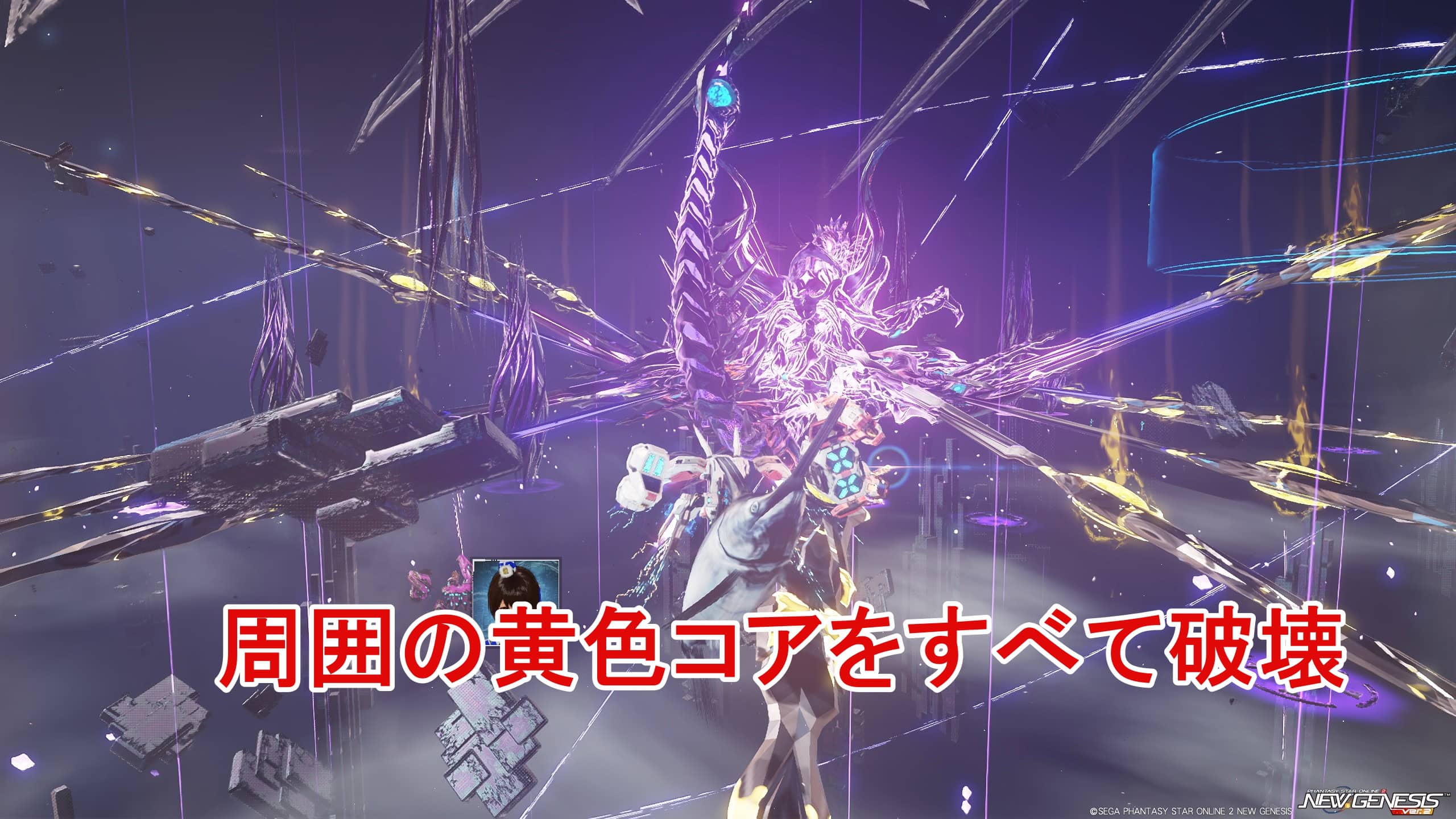 DFヴァエル第2形態_約HP10%以下でDPSチェックの大技