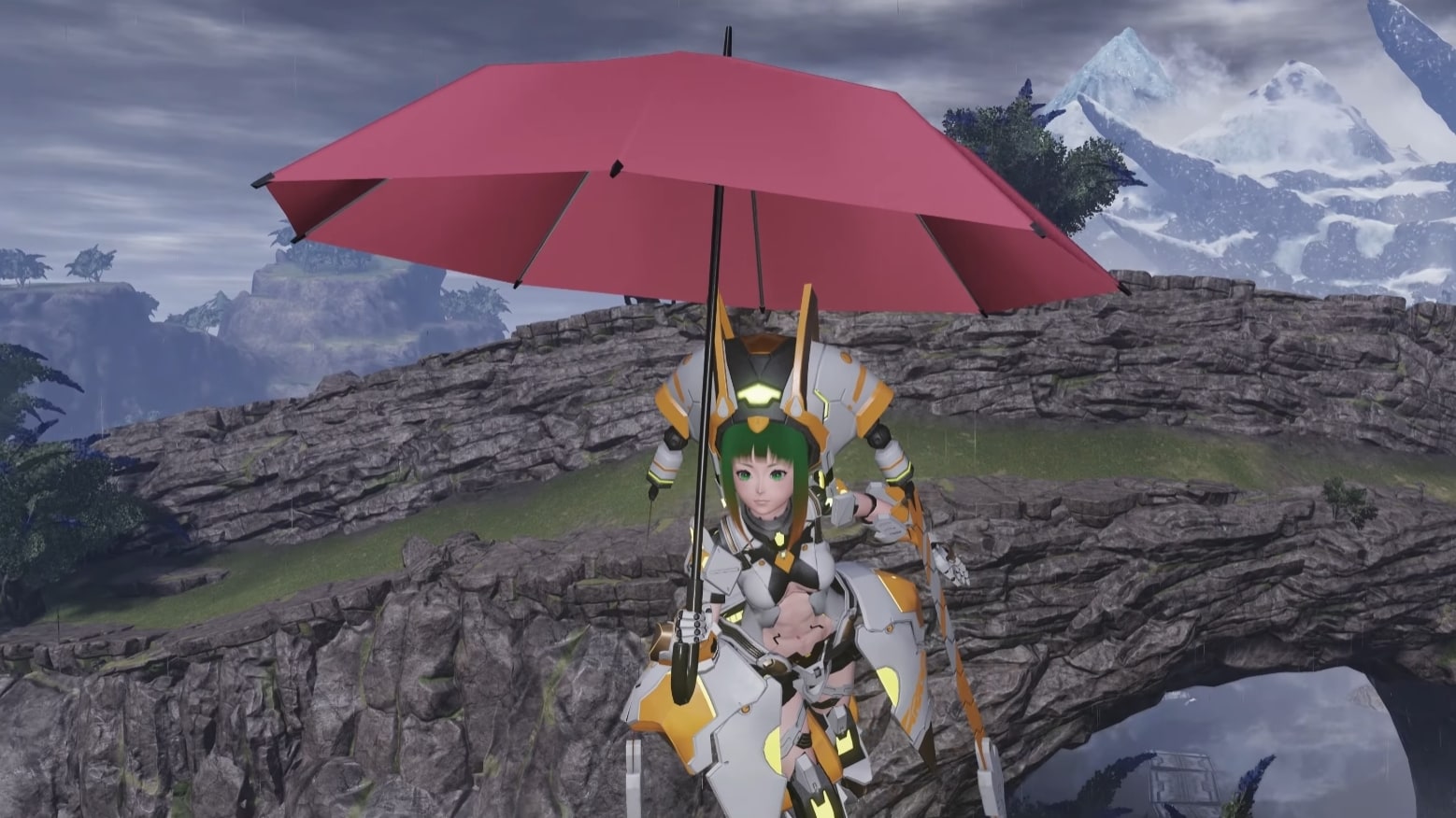 Mo「グライド：傘をさす」