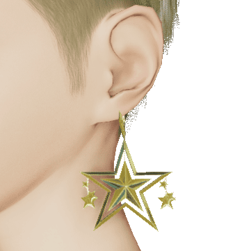 N-ゴールドスターピアス