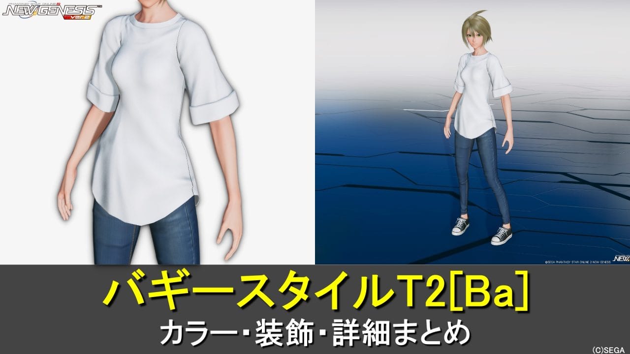 【PSO2NGS】バギースタイルT2[Ba]のカラー・装飾の詳細