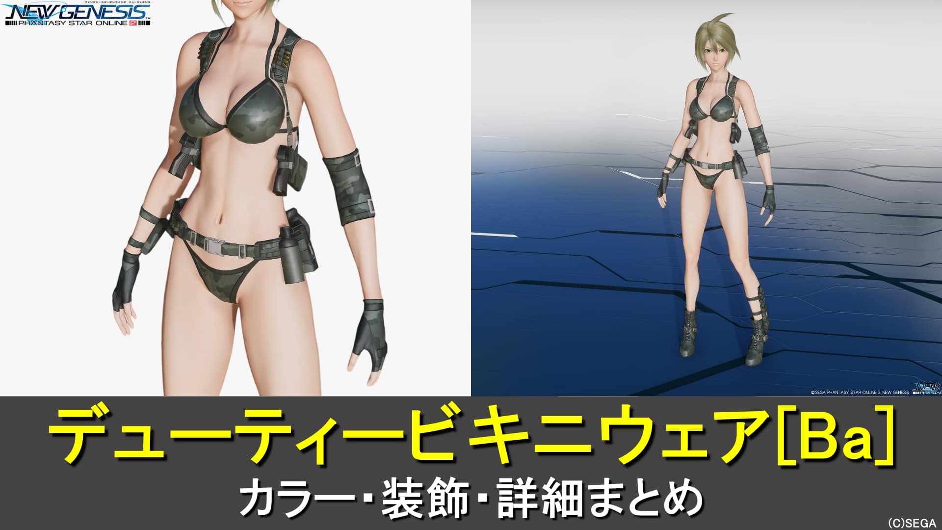 【PSO2NGS】デューティービキニウェア[Ba]のカラー・装飾の詳細