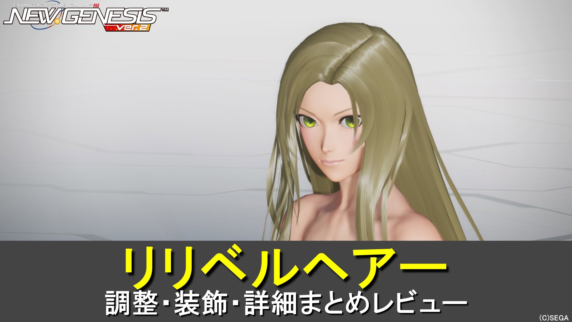 【PSO2NGS】リリベルヘアーの調整、装飾、レビューまとめ