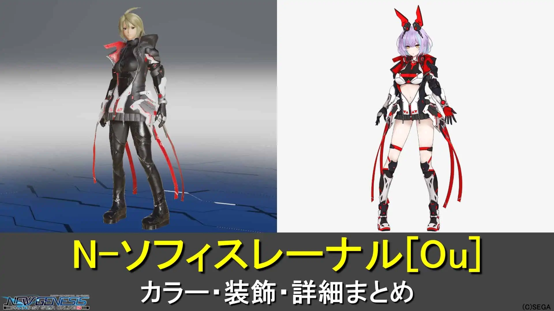 【PSO2NGS】N-ソフィスレーナル[Ou]のカラー・装飾の詳細