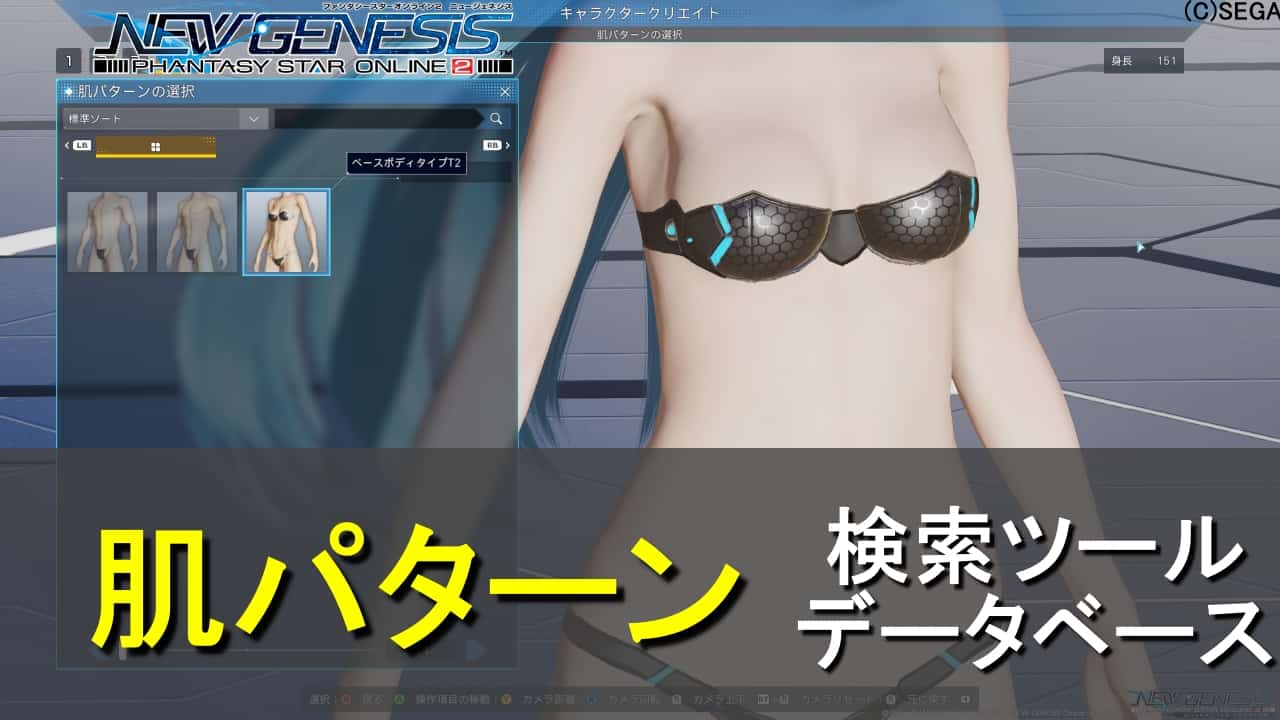 【PSO2:NGS】肌パターンまとめ