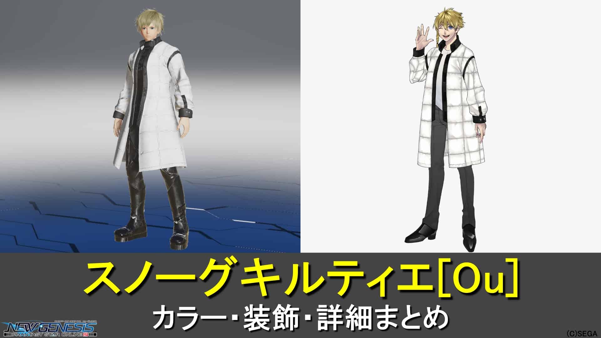 【PSO2NGS】スノーグキルティエ[Ou]のカラー・装飾の詳細