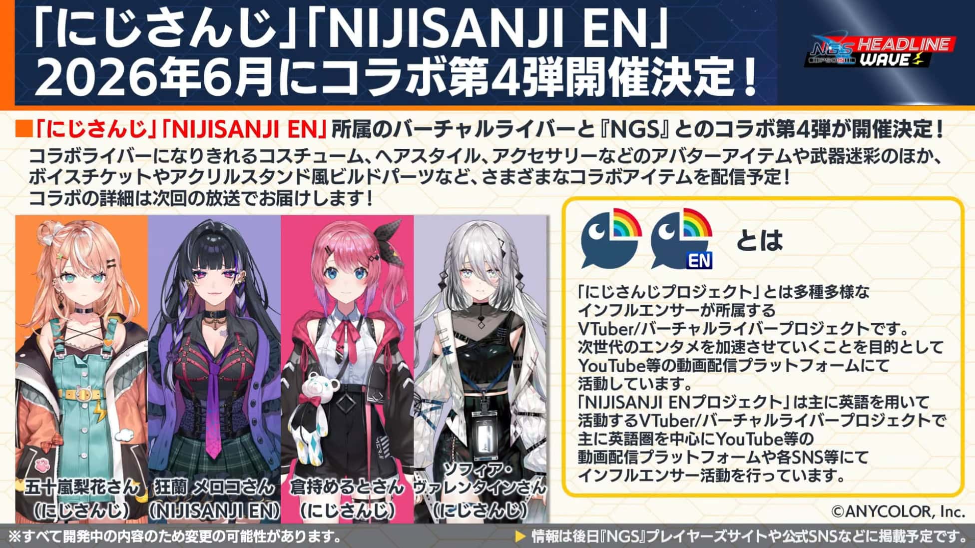 にじさんじコラボ第4弾のコラボ時期・詳細