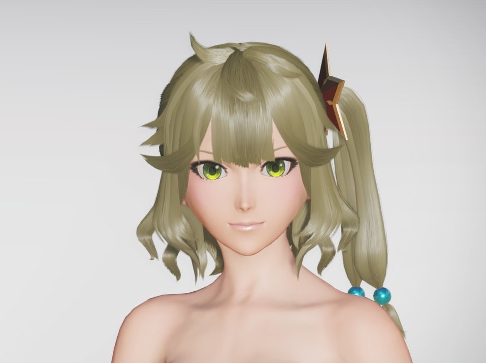 アイラの髪型のフロント