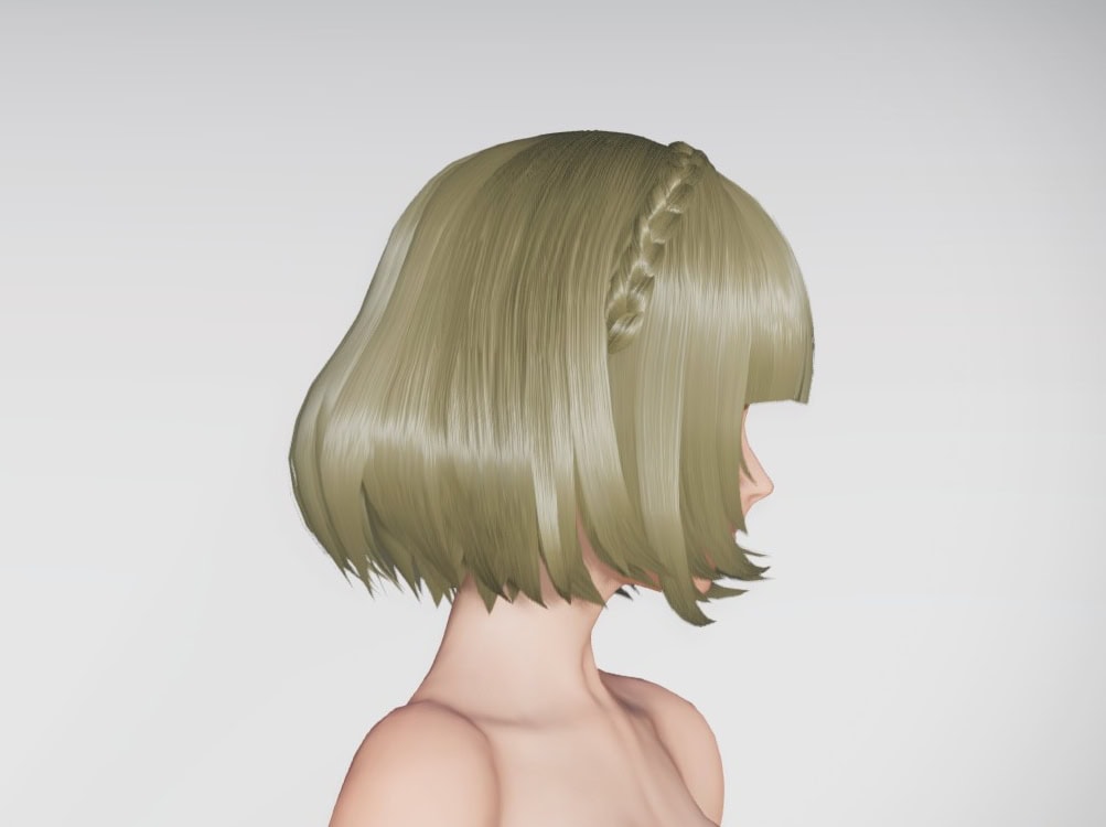 カジュアルオフショルヘアーのライト