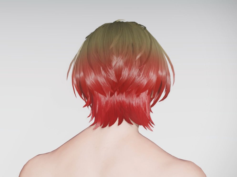 カーディンオーバーヘアーのバック