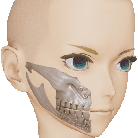 スカルチークメイク