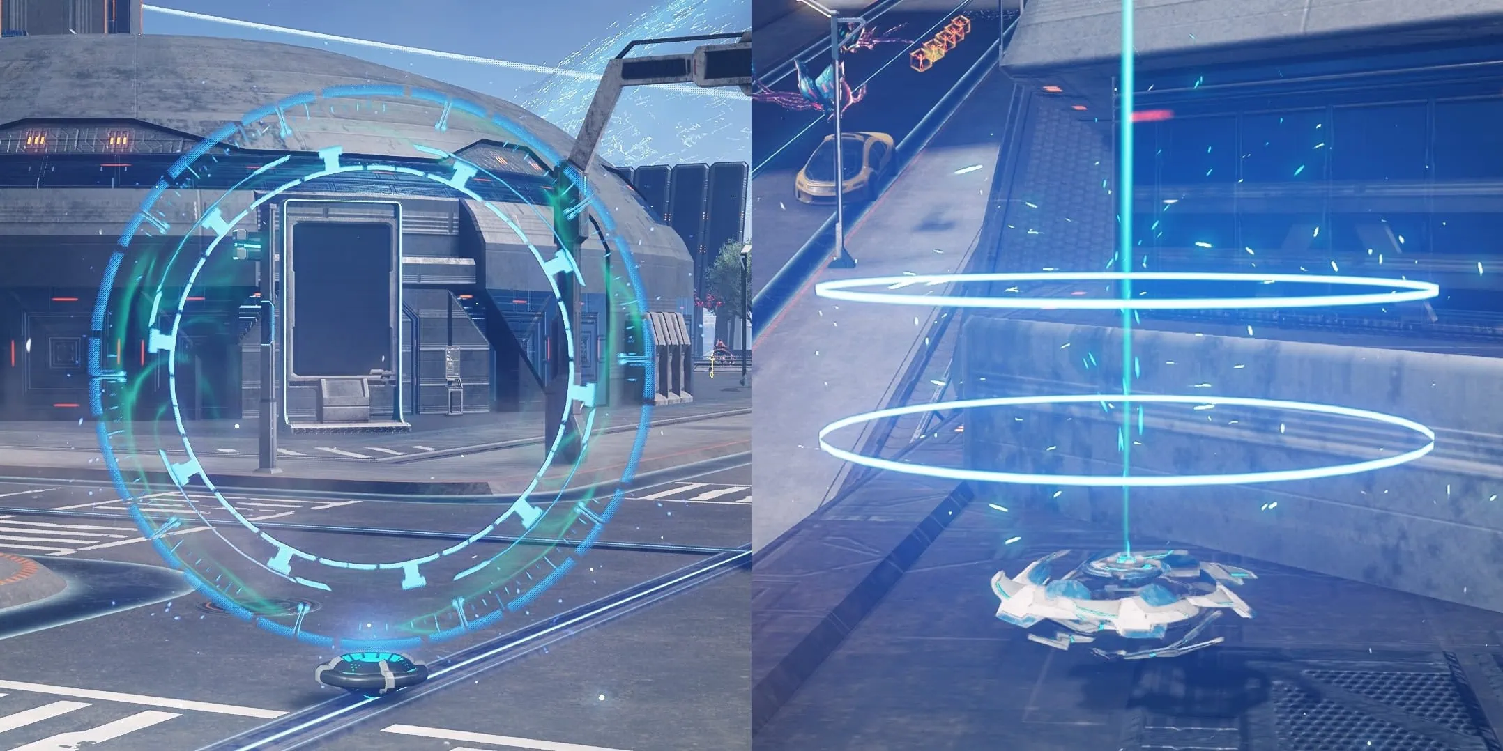 ダッシュ、ジャンプリングを使って移動する