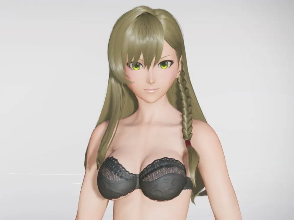 ニーナの髪型のフロント