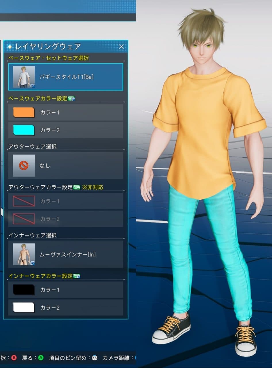 バギースタイルT1Baのカラー変更箇所、違い