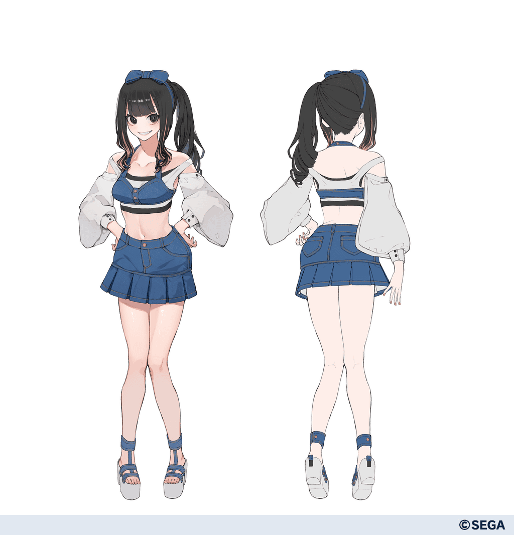ミニデニムスカートT2-Baの公式イラスト