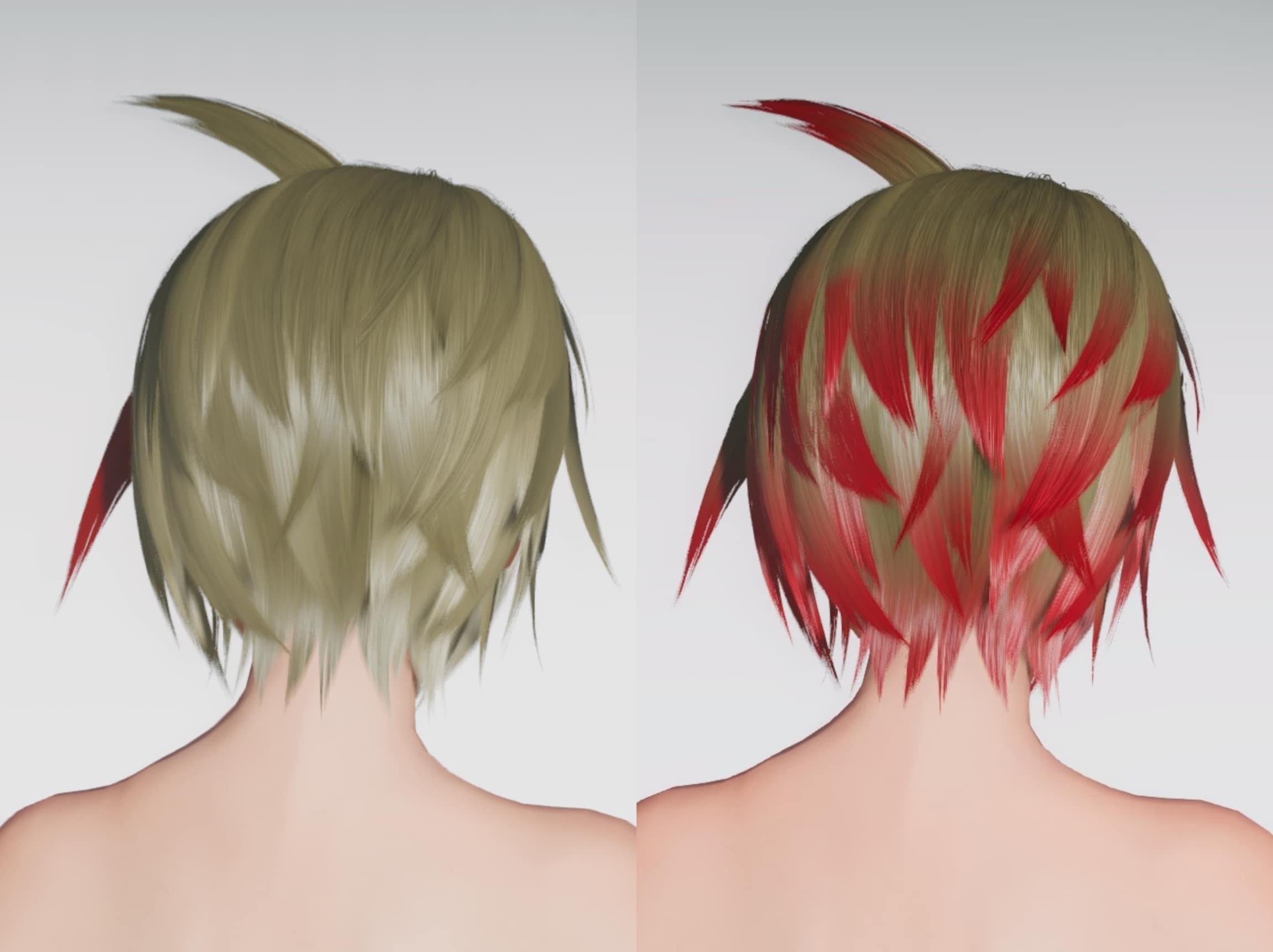 メッシュヘアーのバック