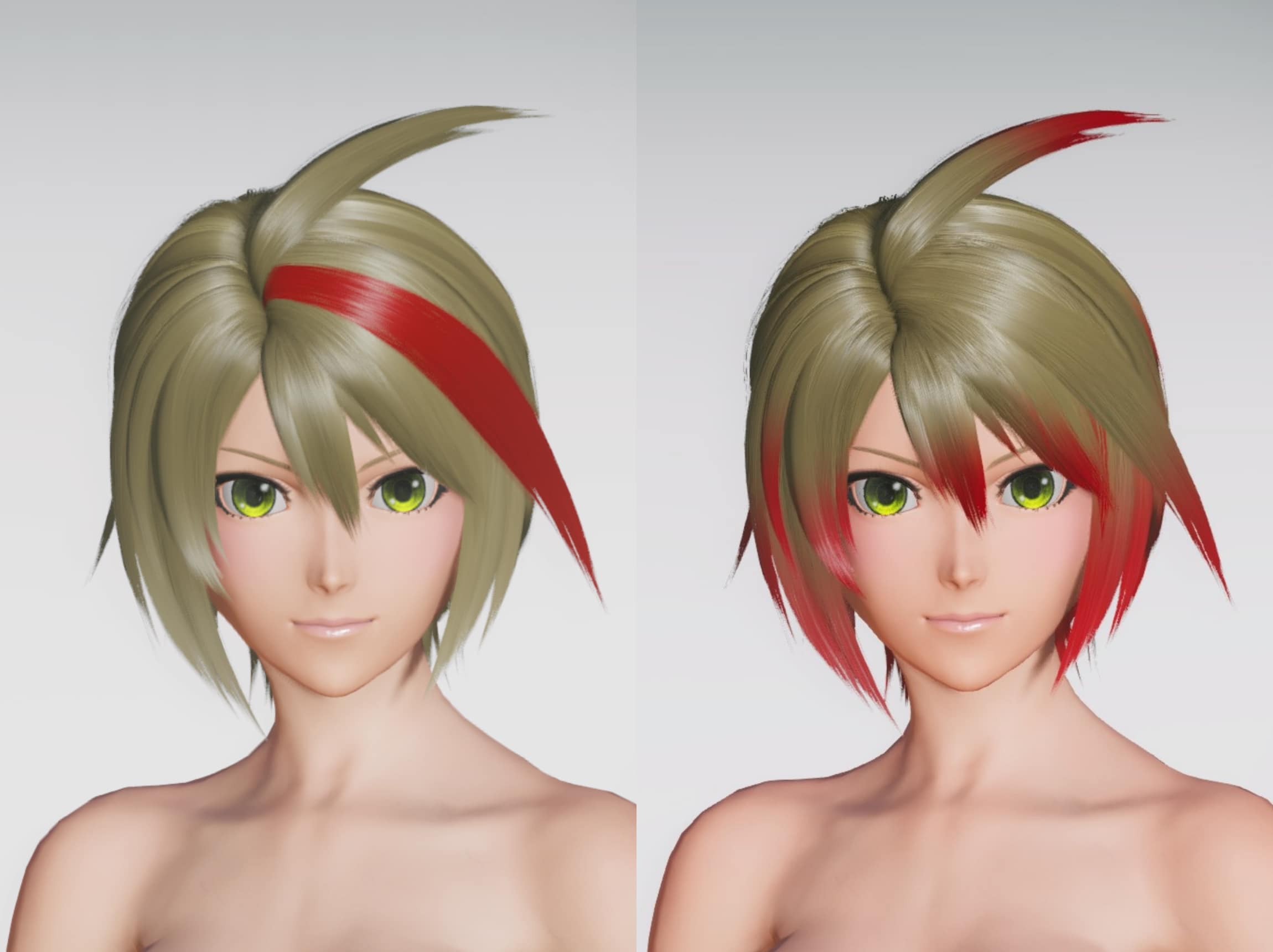 メッシュヘアーのフロント