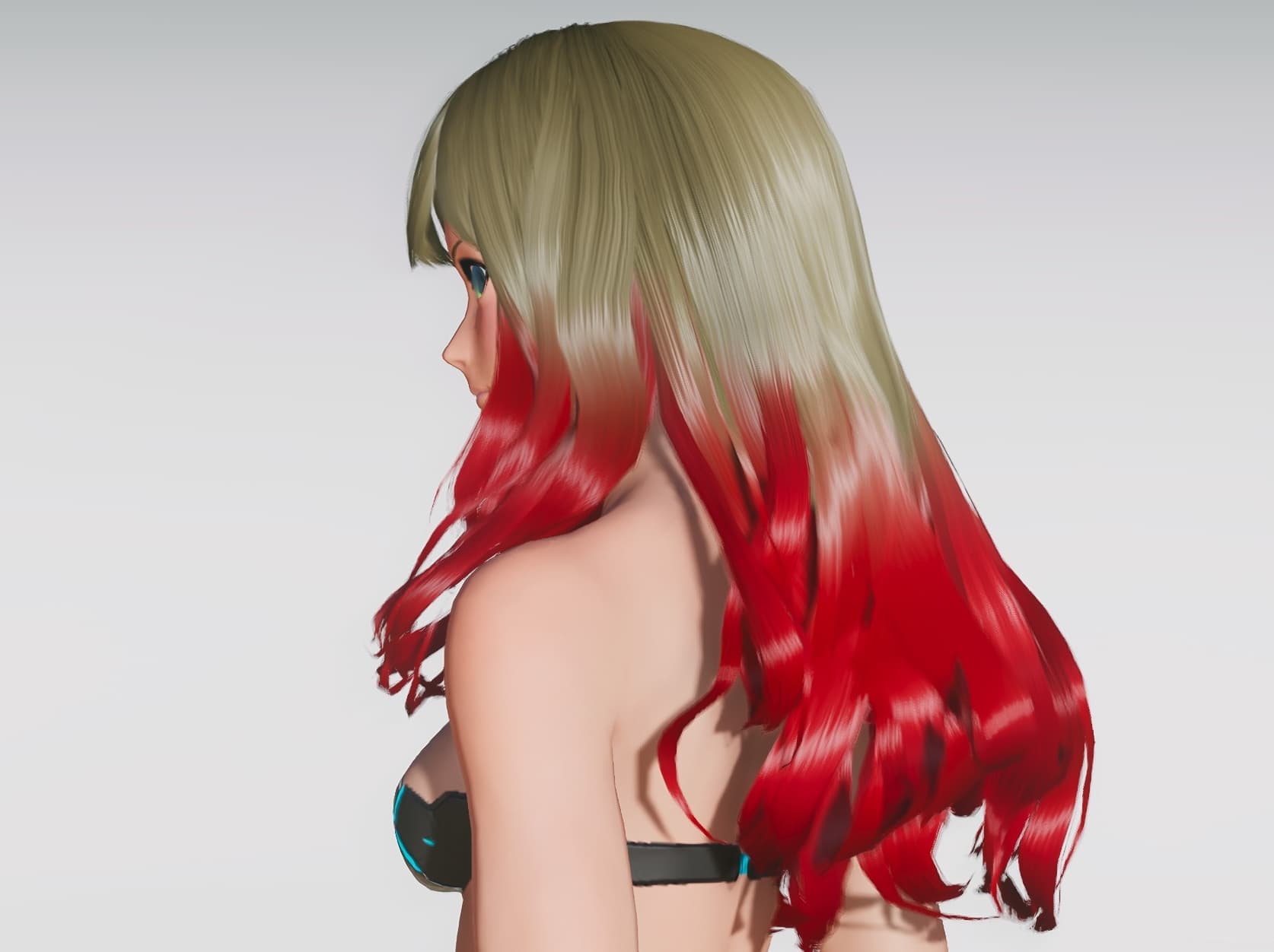 ユルフワウェーブヘアーのレフト