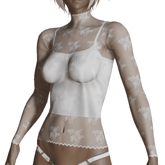 レースロングスリーブT2