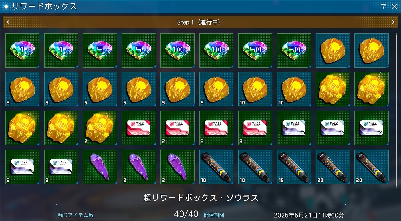 超リワードボックス・ソウラスのSTEP1